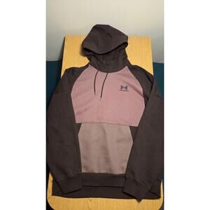 Under Armour Hoodie Mens XL Tricolor Pullover Rival Heavyweight Oversized Brown